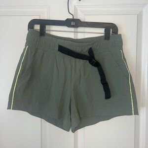 GAP Olive Green Athletic Shorts with Black Belt